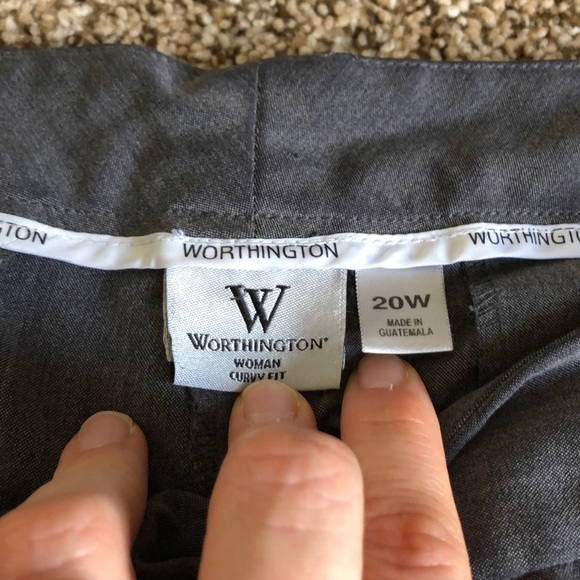 Euc 20w Gray worthington dress pants - Picture 3 of 3